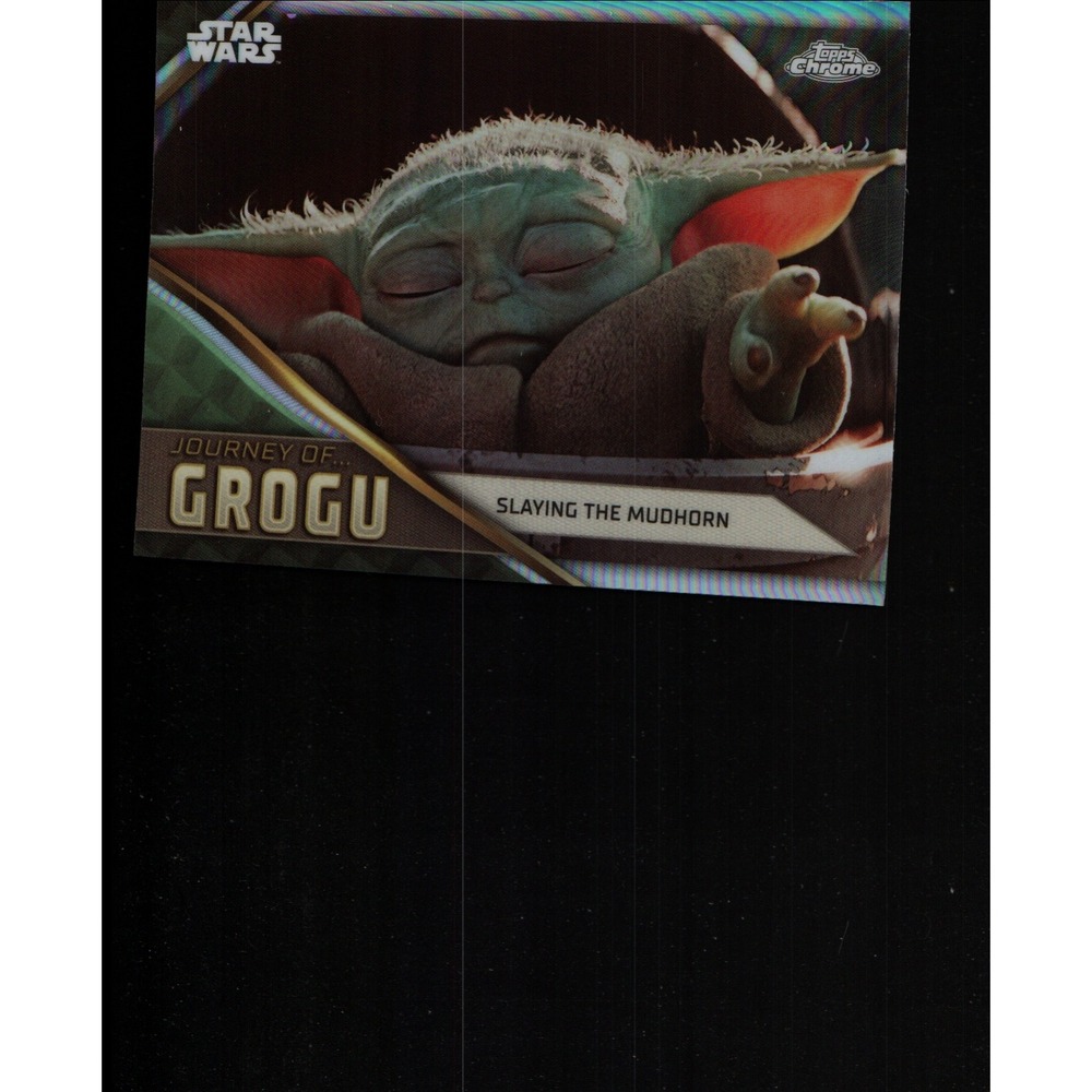 2023 Topps Chrome Star Wars Journey of Grogu Slaying the Mudhorn Card